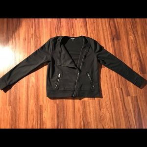 Black Side Zippered Jacket. Medium.